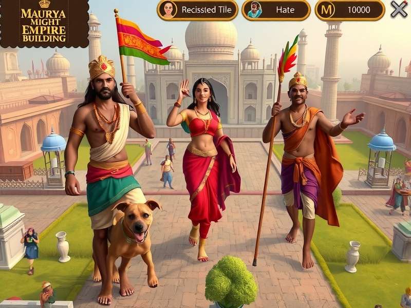 Maurya Might Empire Building city management interface